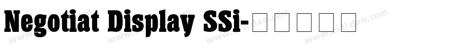 Negotiat Display SSi字体转换
